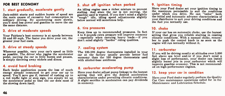 1964 Ford Fairlane Owners Manual Page 31